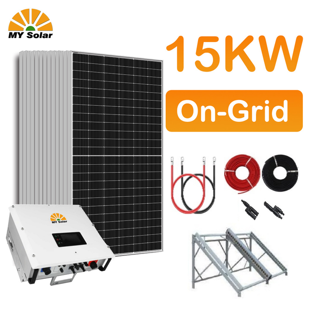 Kit completo sistema di energia solare off-grid Pacchetto completo sistema di energia solare 15KW per la casa